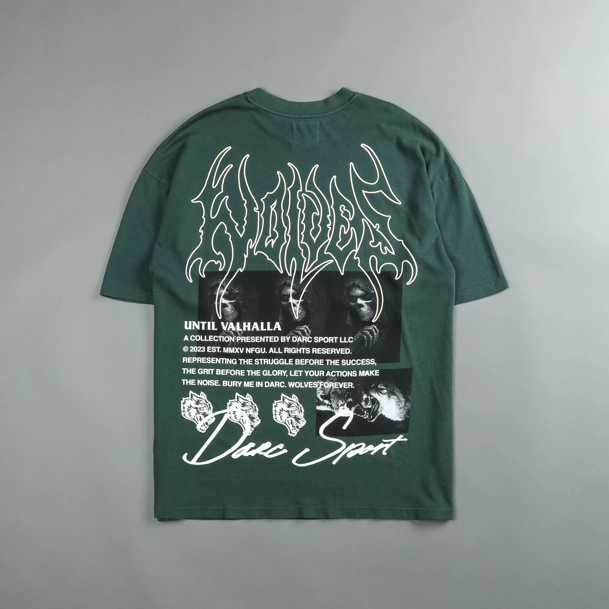 Flash Sale Rest In Valhalla "Premium Vintage" Oversized Tee In Norse Green Men Premium/Oversized Tees