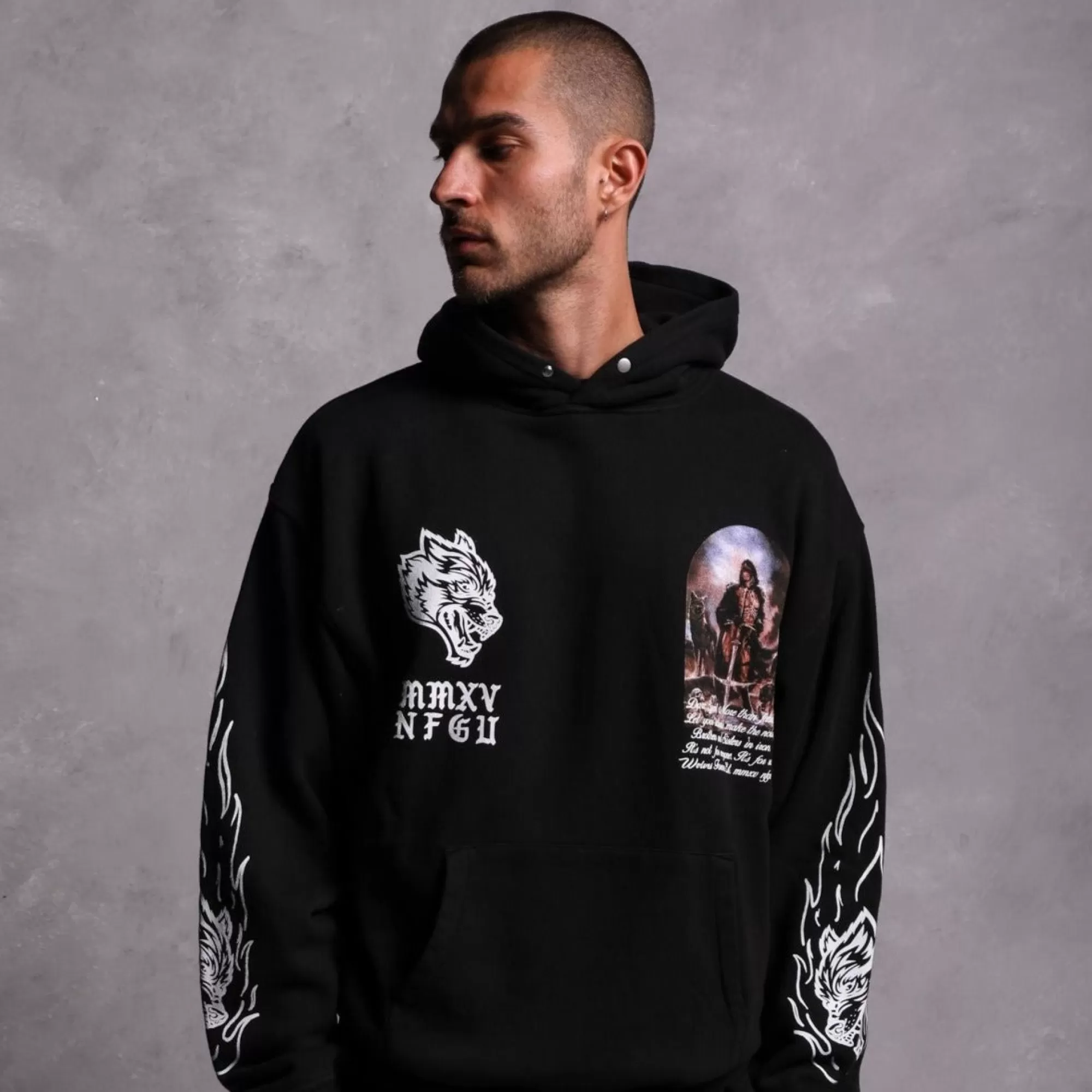 Shop Still Standing "Pierce" Hoodie In Black Men Pierce Hoodies