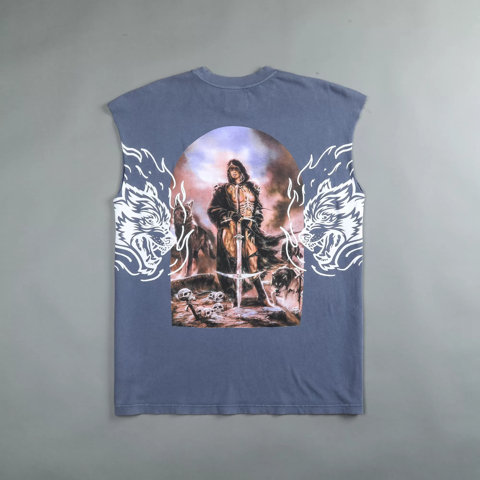 Shop Still Standing "Premium Vintage" Muscle Tee In Norse Blue Men Tanks/Muscle Tees