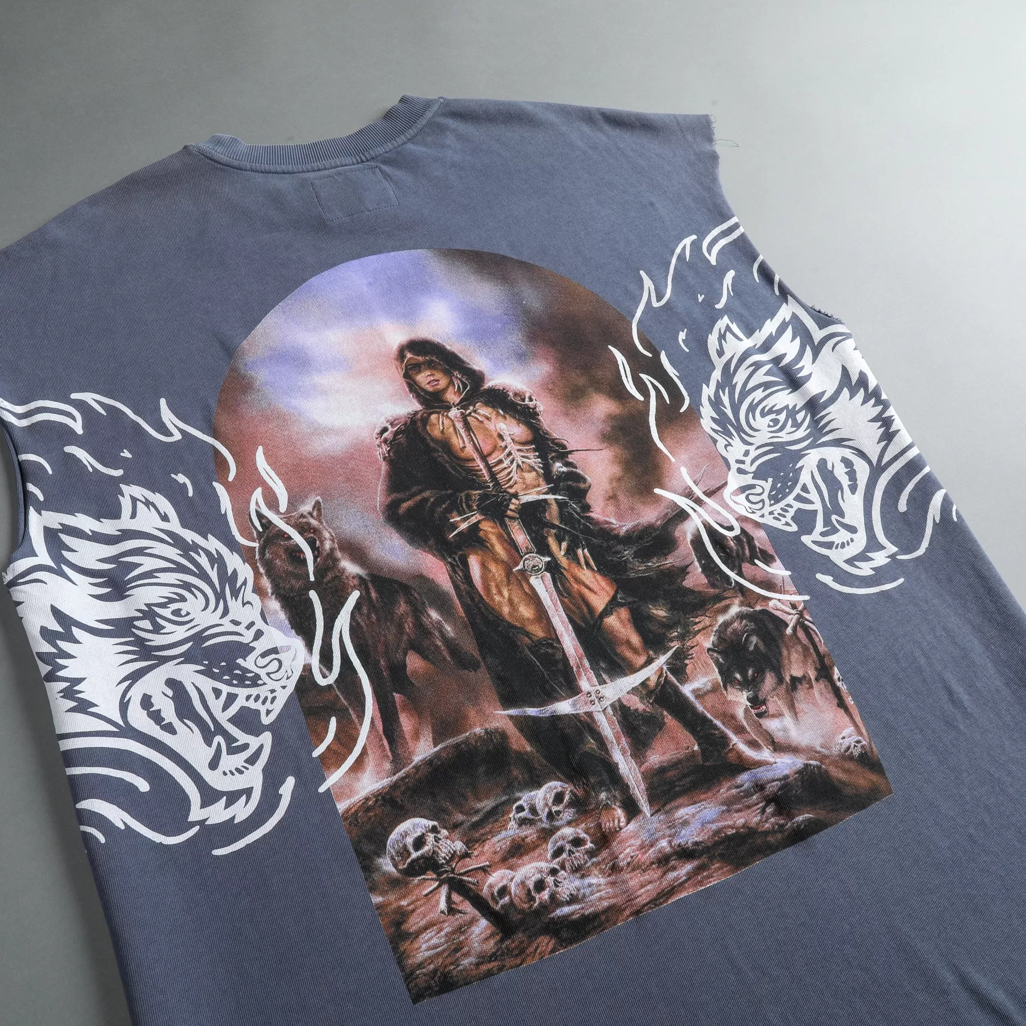 Shop Still Standing "Premium Vintage" Muscle Tee In Norse Blue Men Tanks/Muscle Tees