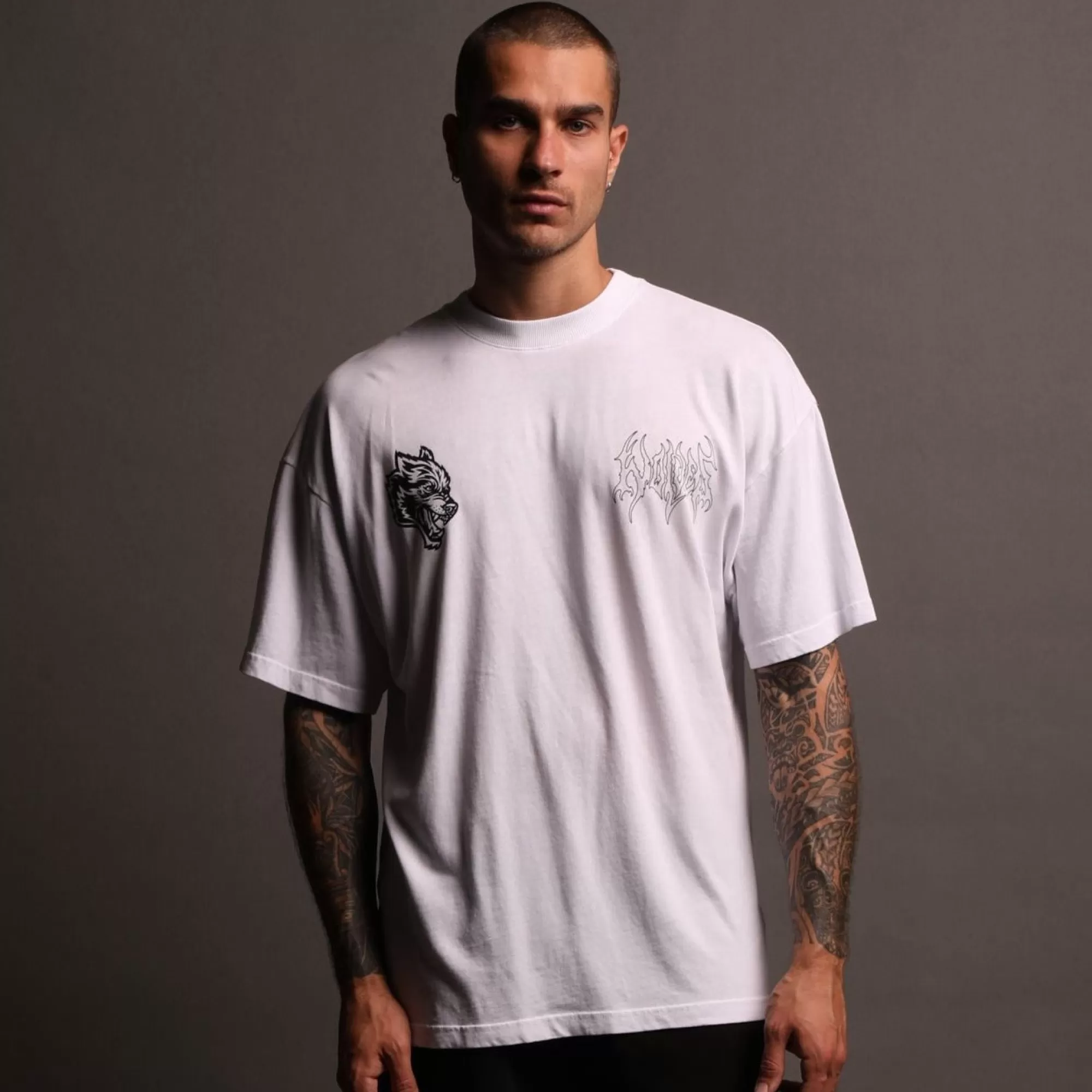 Outlet The Hammer "Premium" Oversized Unisex Tee In White Men Premium/Oversized Tees
