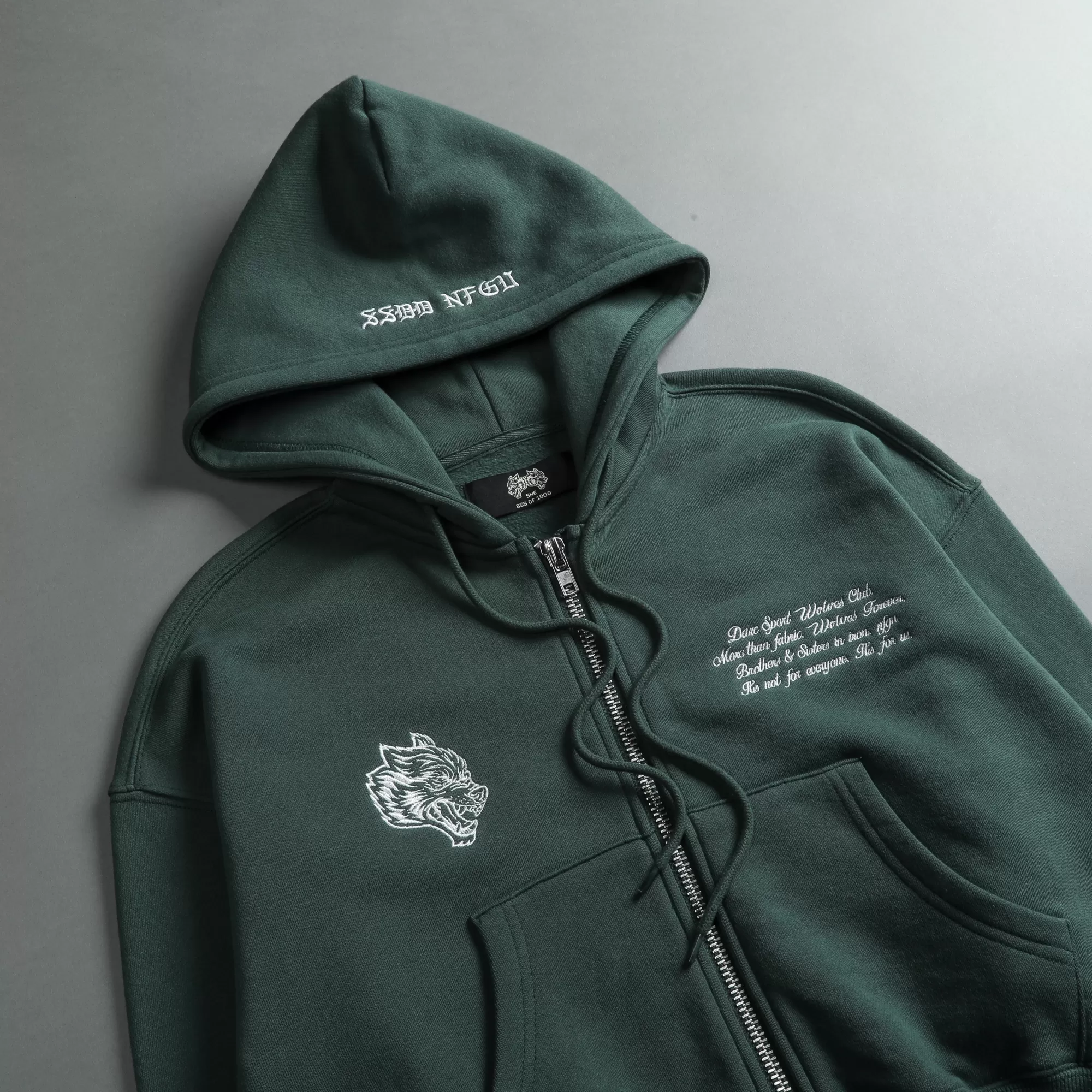 Clearance The Spirit "Sage" (Cropped) Zip Hoodie In Norse Green Women Tops