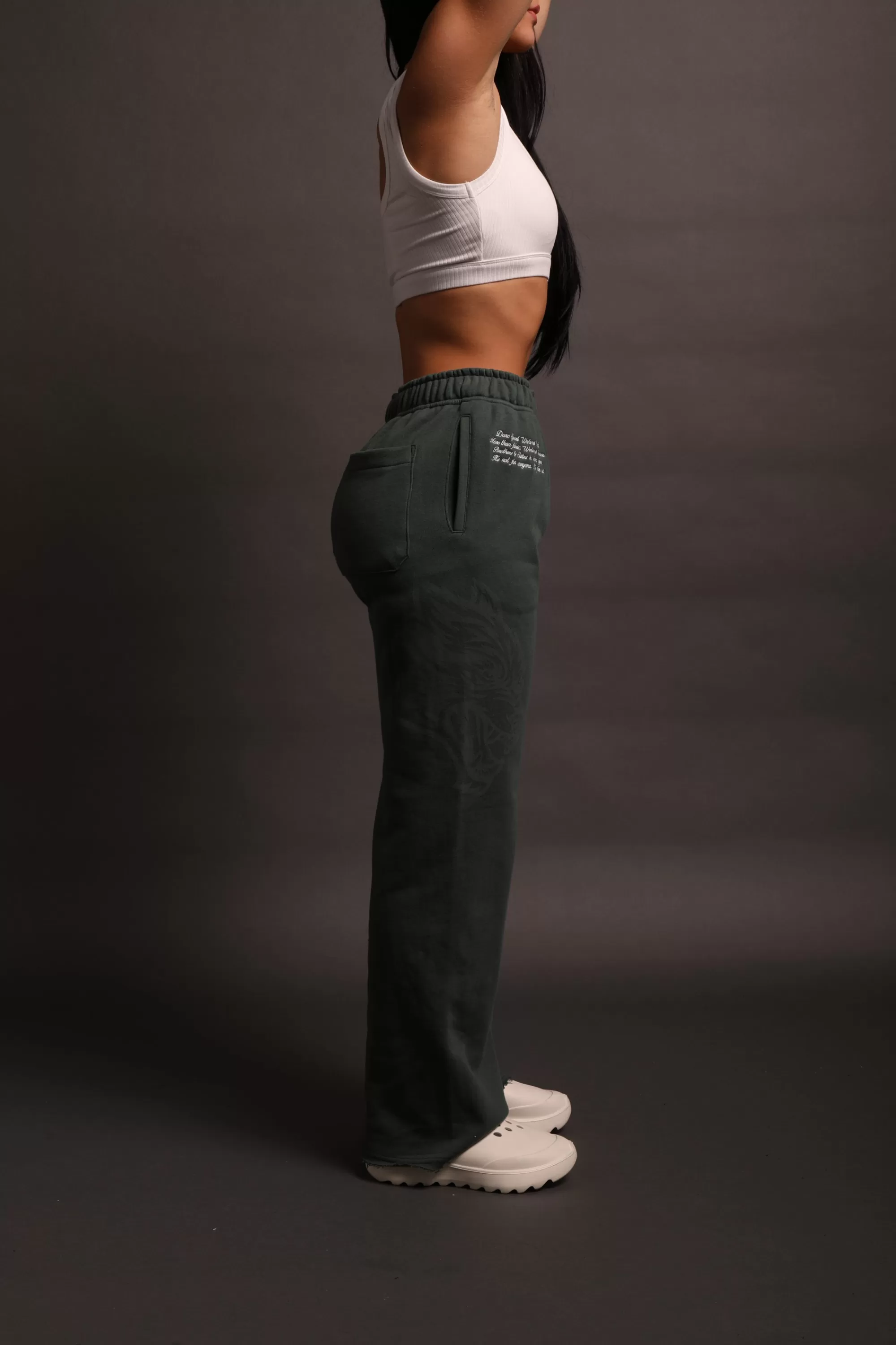 Outlet The Spirit She Big Cozy Sweats In Norse Green Women Bottoms