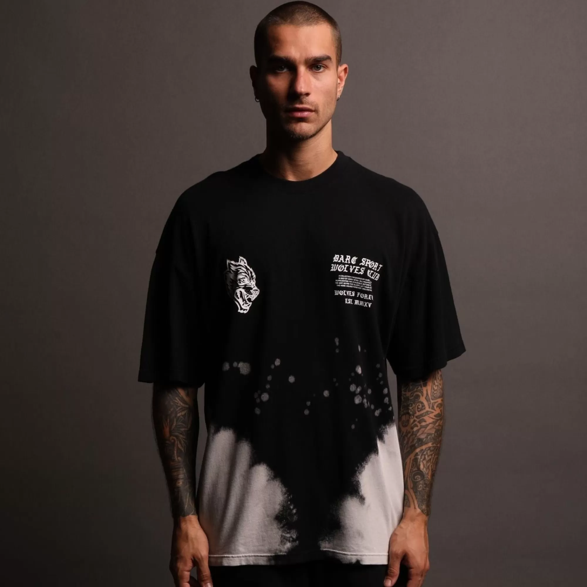 Clearance The War Within "Premium Vintage" Oversized Tee In Black Beneath Us Acid Wash Men Premium/Oversized Tees