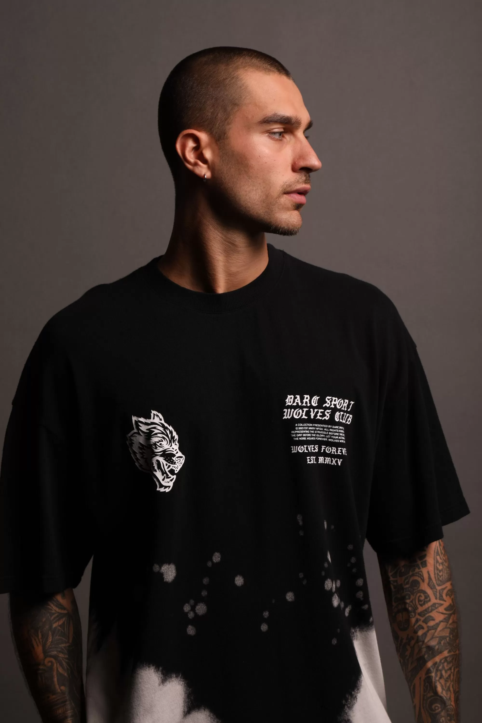 Clearance The War Within "Premium Vintage" Oversized Tee In Black Beneath Us Acid Wash Men Premium/Oversized Tees