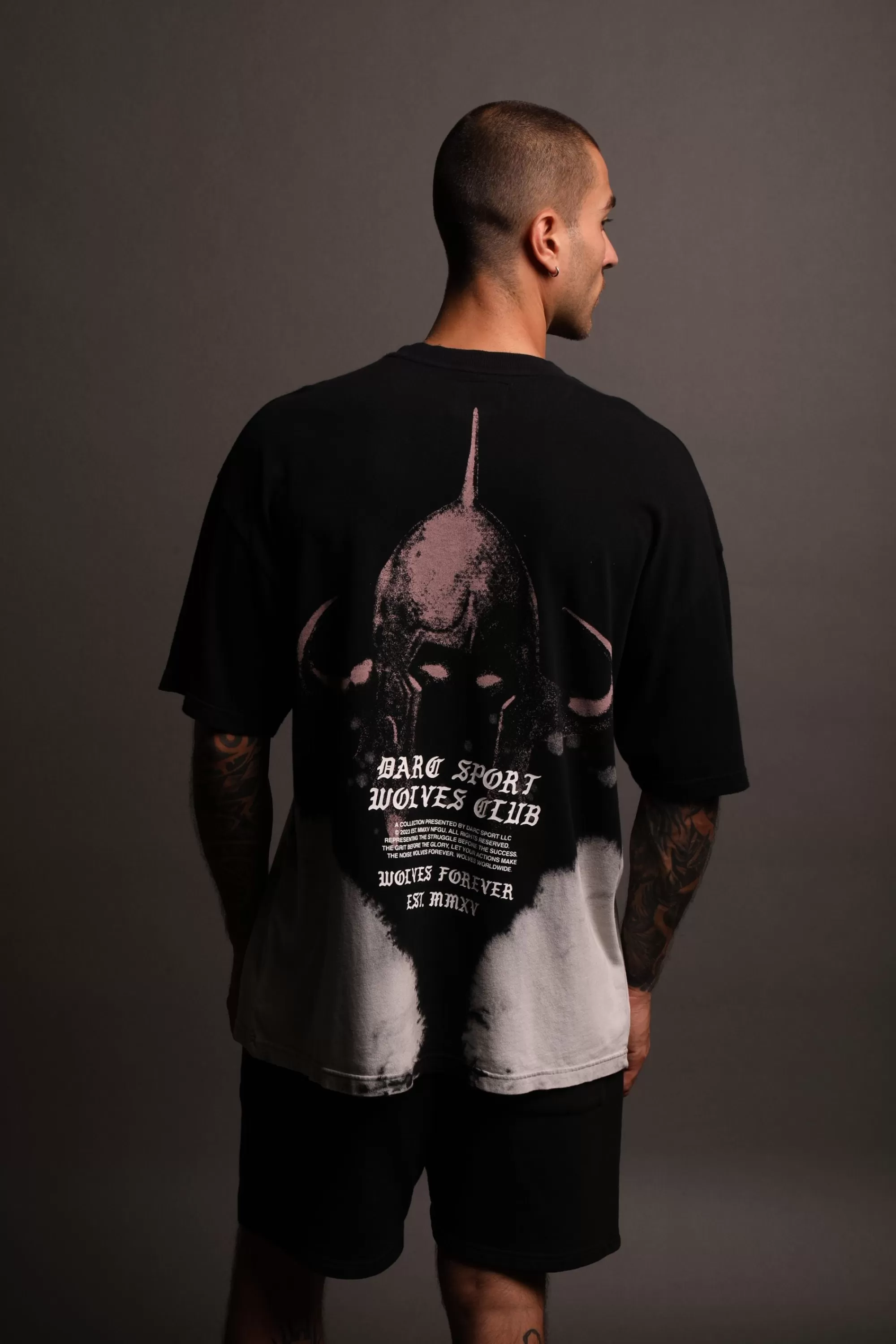 Clearance The War Within "Premium Vintage" Oversized Tee In Black Beneath Us Acid Wash Men Premium/Oversized Tees