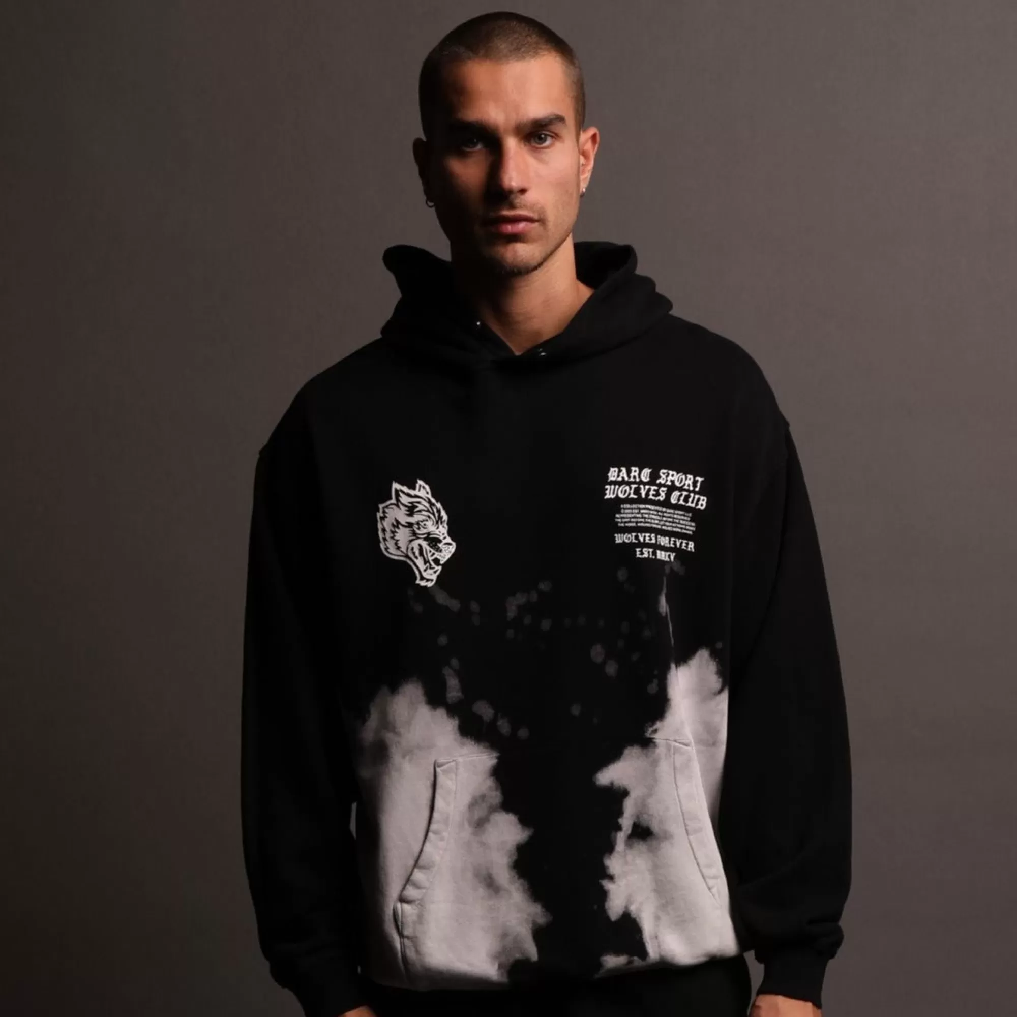 Best Sale The War Within "Vintage Pierce" Hoodie In Black Beneath Us Acid Wash Men Pierce Hoodies