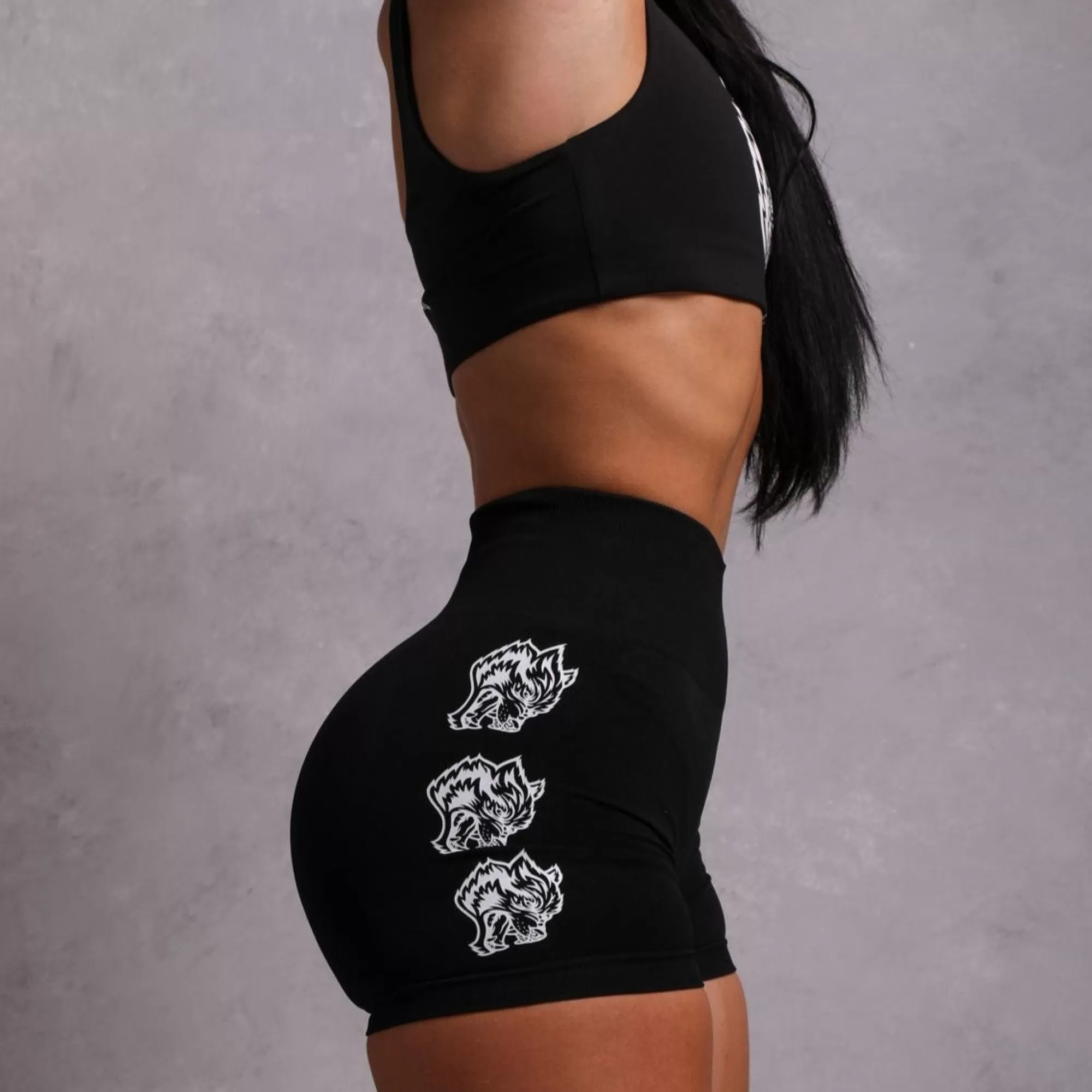 Hot Three Seamless Everson "Training" Shorts In Black Women Bottoms