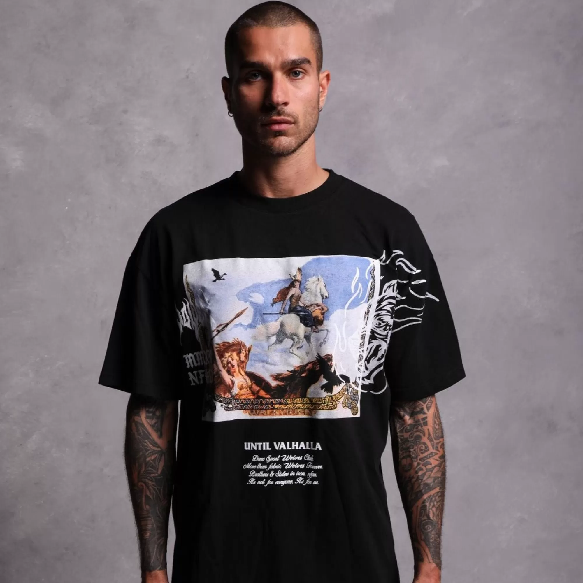 Shop Until Our End "Premium" Oversized Tee In Black Men Premium/Oversized Tees