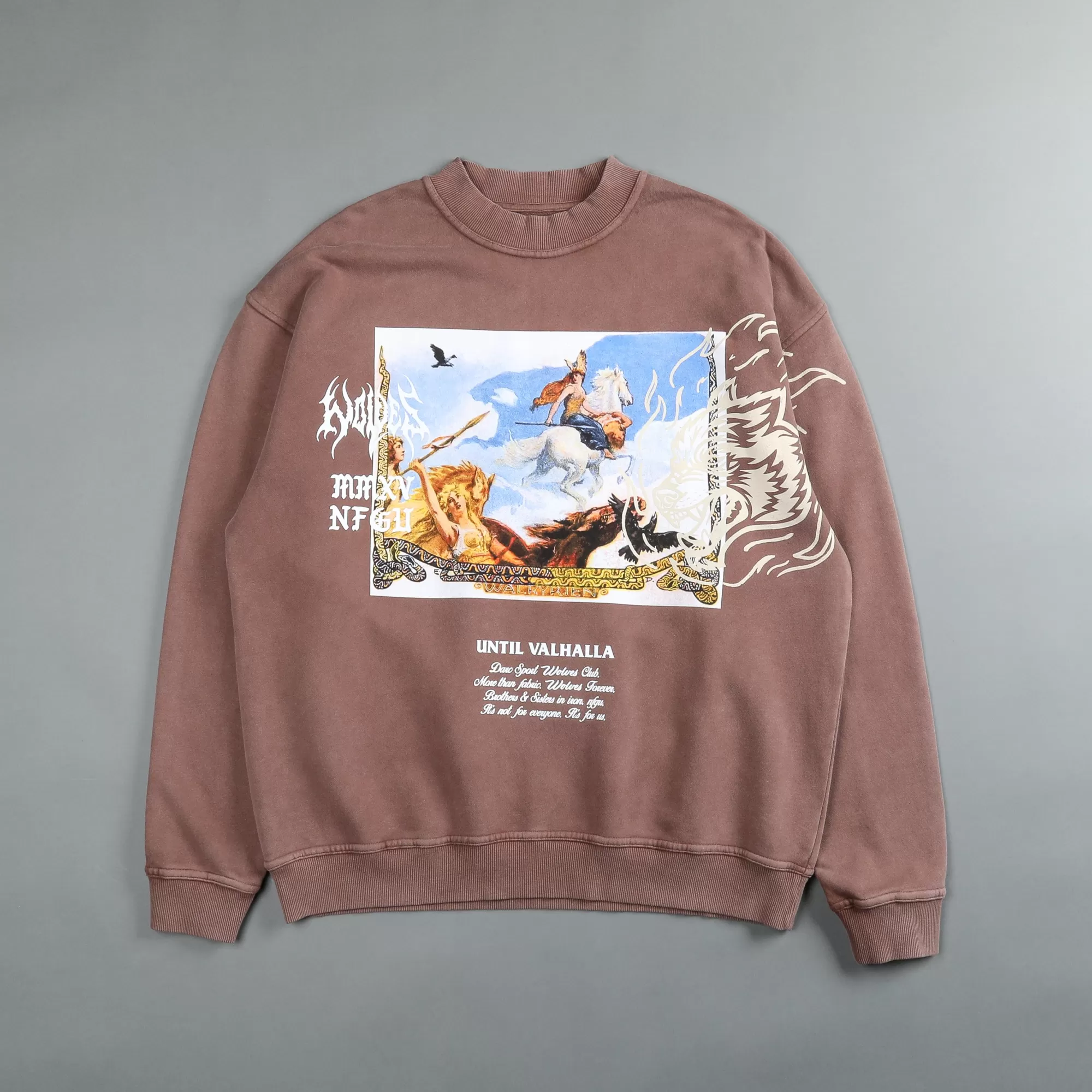 Sale Until Our End "Vintage Cornell" Crewneck In Norse Brown Men Crewnecks