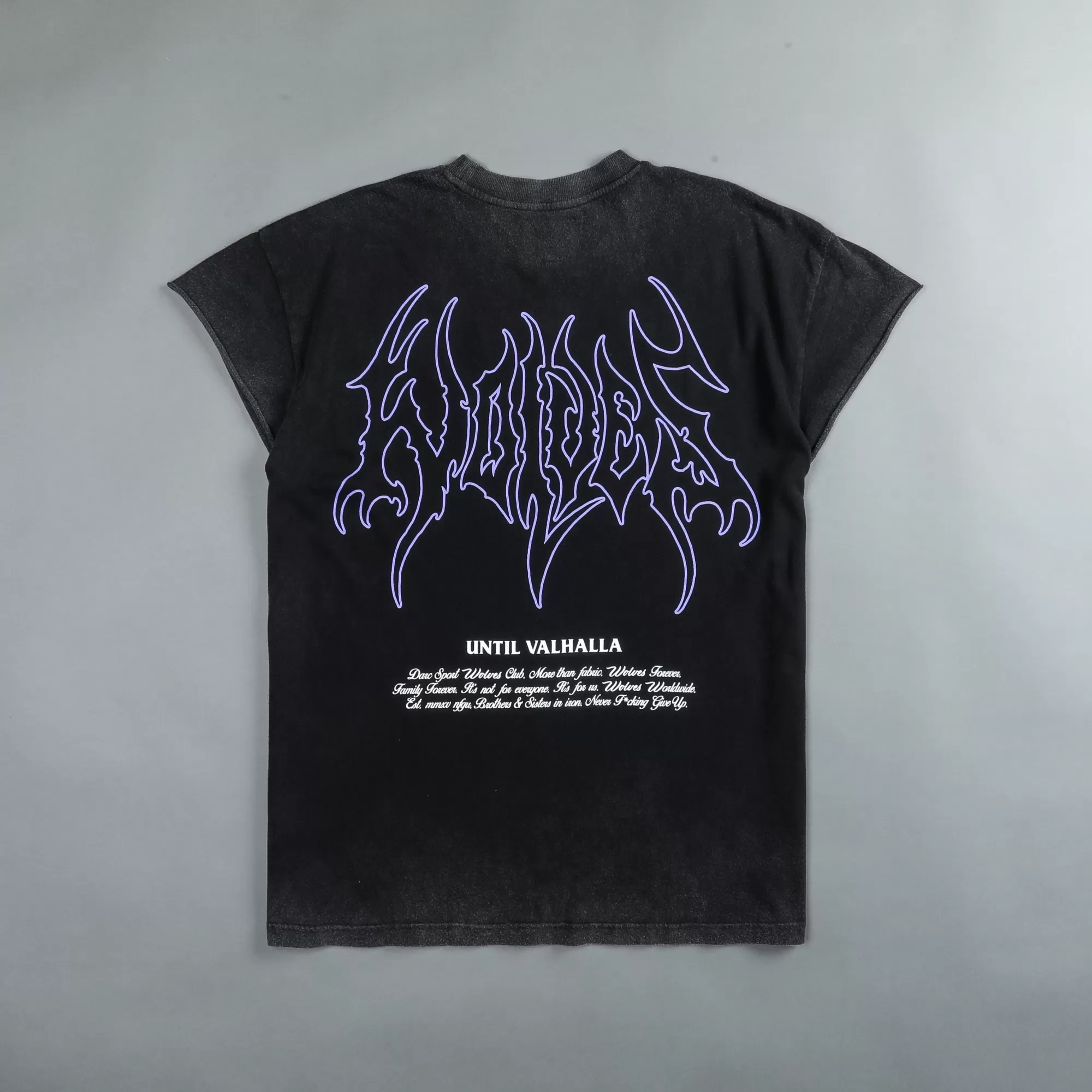 Fashion Until Valhalla "Premium Vintage" (Cap Sleeve) Tee In Black Men Cap Sleeve Tees