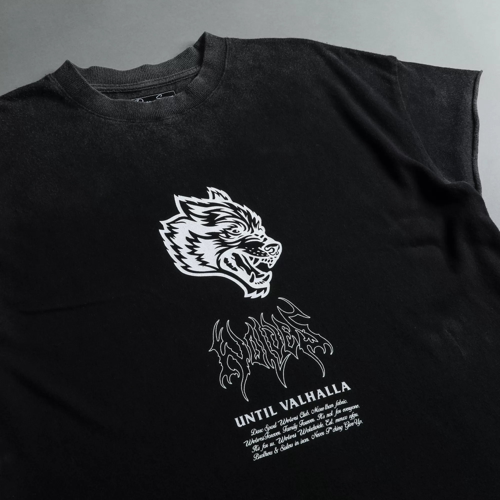 Fashion Until Valhalla "Premium Vintage" (Cap Sleeve) Tee In Black Men Cap Sleeve Tees