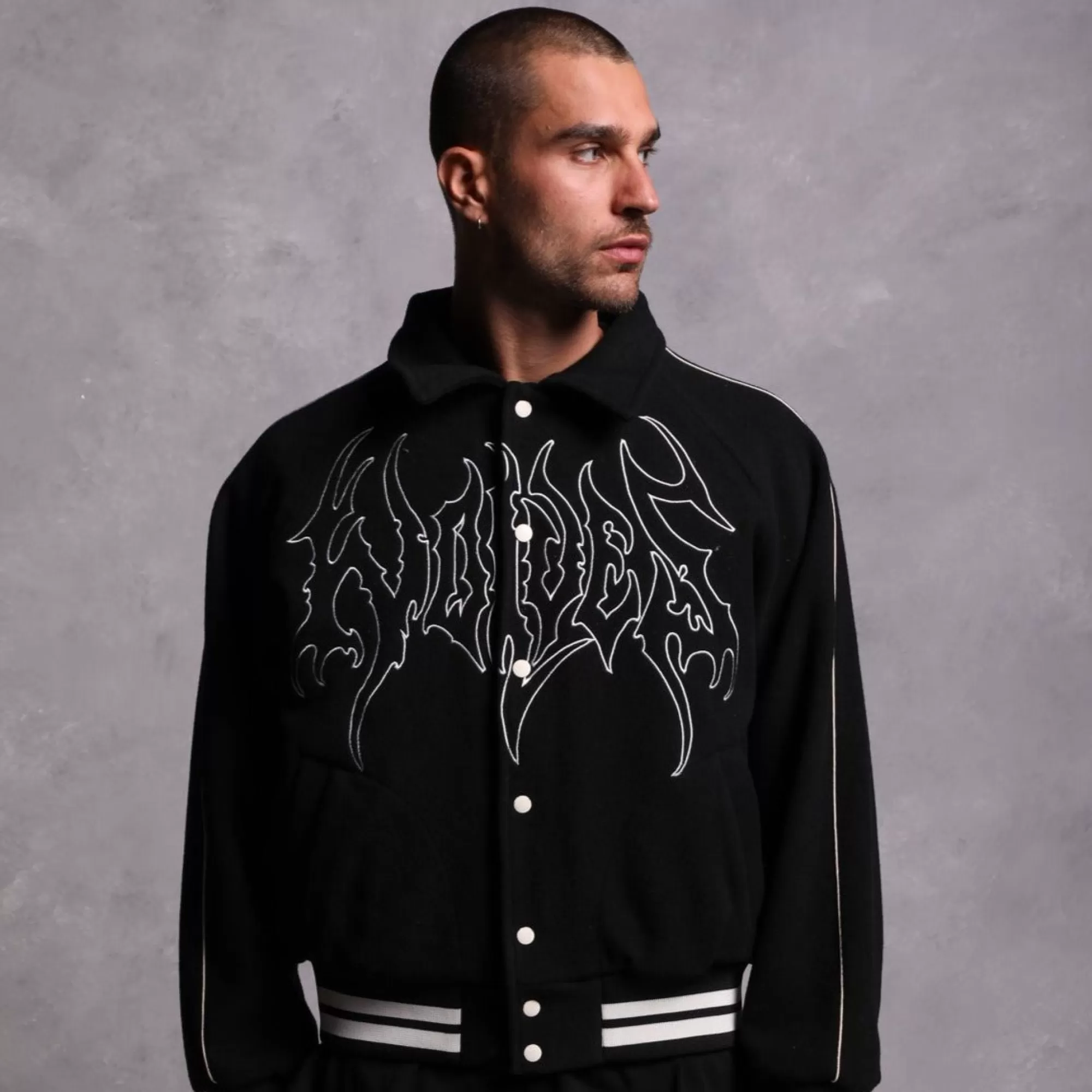 Cheap Until Valhalla Roxy Box Cut Rudy Lettermans Jacket In Black Men Jackets/Outerwear