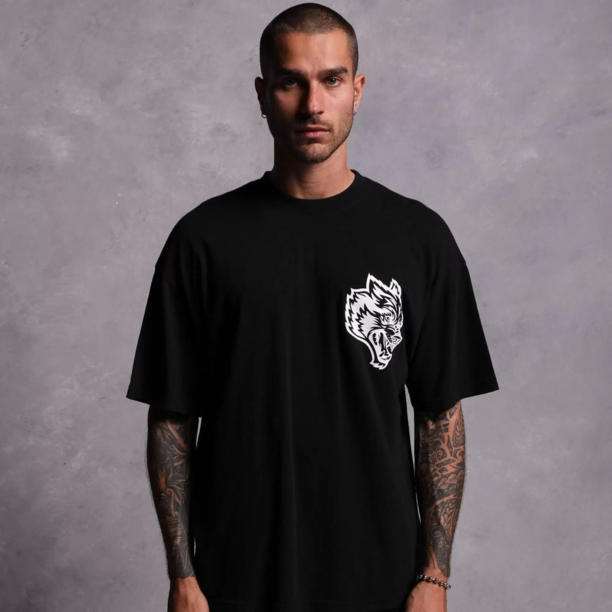 Fashion Us Vs. Them "Premium" Oversized Tee In Black Men Premium/Oversized Tees