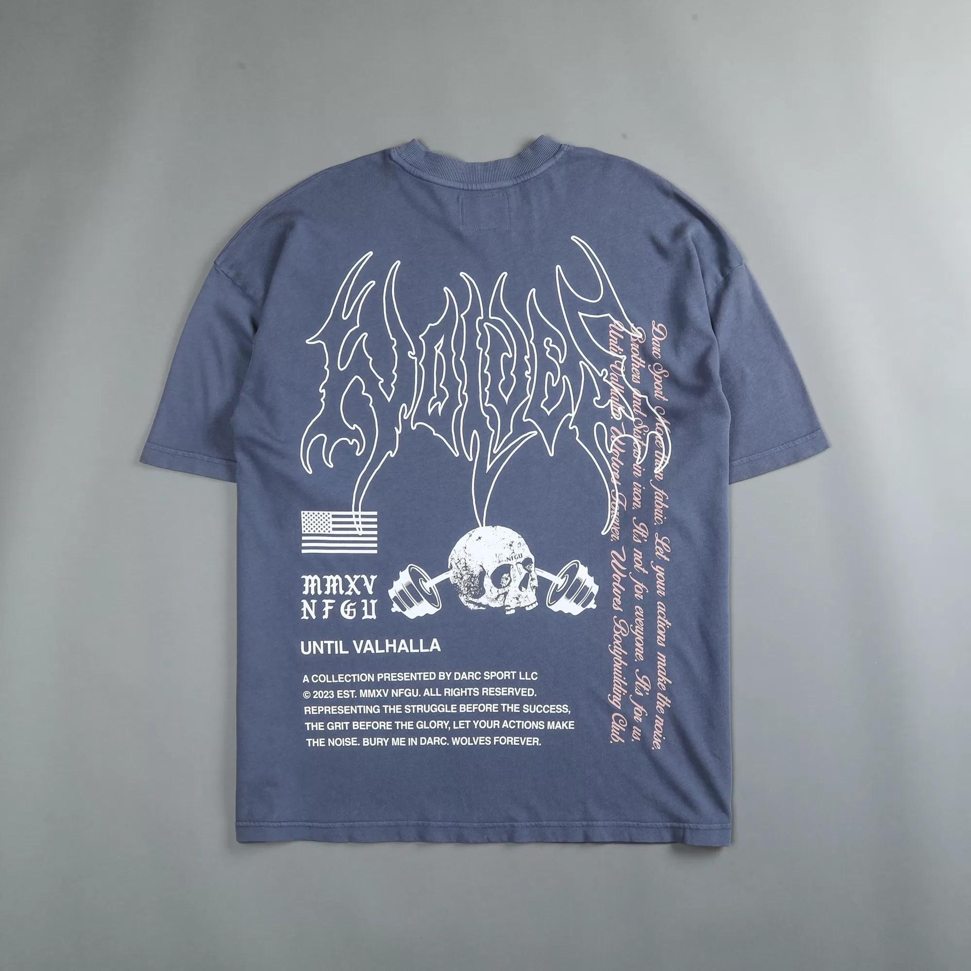 Store Us Vs. Them "Premium Vintage" Oversized Tee In Norse Blue Men Premium/Oversized Tees