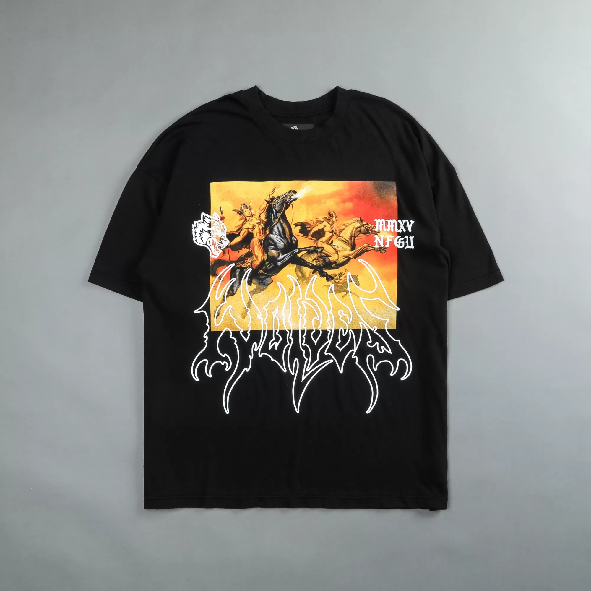 Outlet Valkyrie "Premium" Oversized Tee In Black Men Premium/Oversized Tees