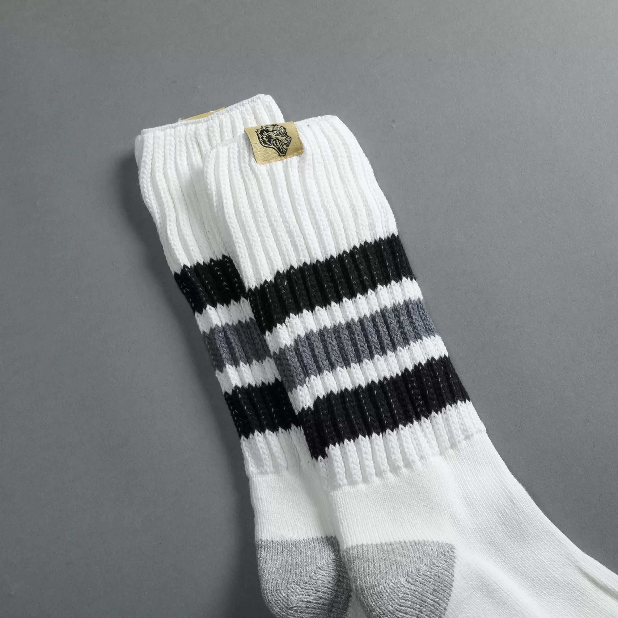 Sale Wolf Patch Boot Socks In Cream/Black/Norse Purple Socks