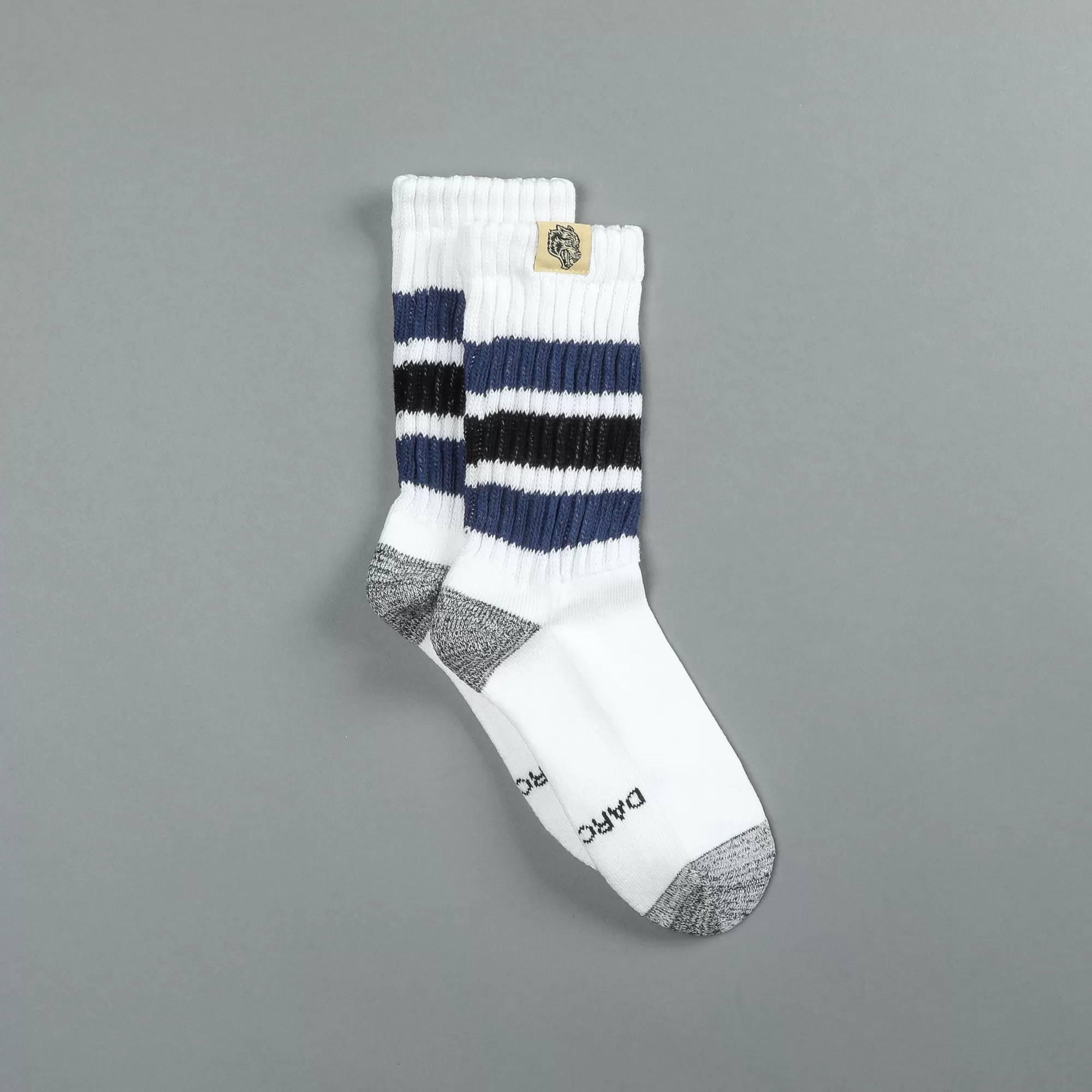 Store Wolf Patch Gym Class Socks In Midnight Blue Socks