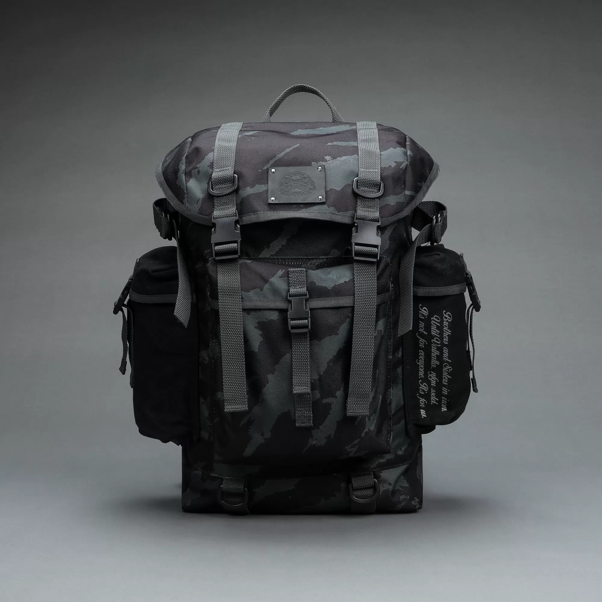 Fashion Wolves Club Traveler Backpack In Black Native Camo Bags