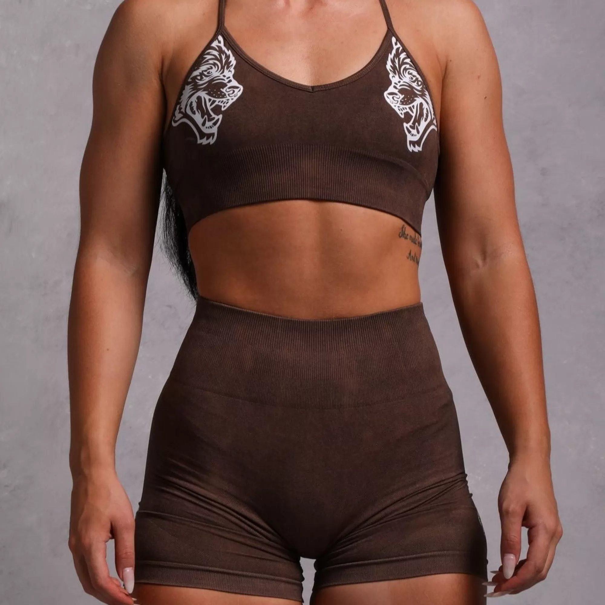 Sale Wolves Forever Seamless Everson "Training" Shorts In Desert Dust Women Seamless