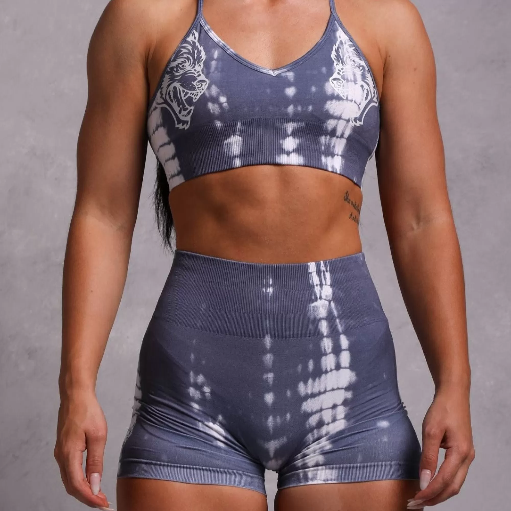 Cheap Wolves Forever Seamless Everson "Training" Shorts In Norse Blue Serpent Women Bottoms