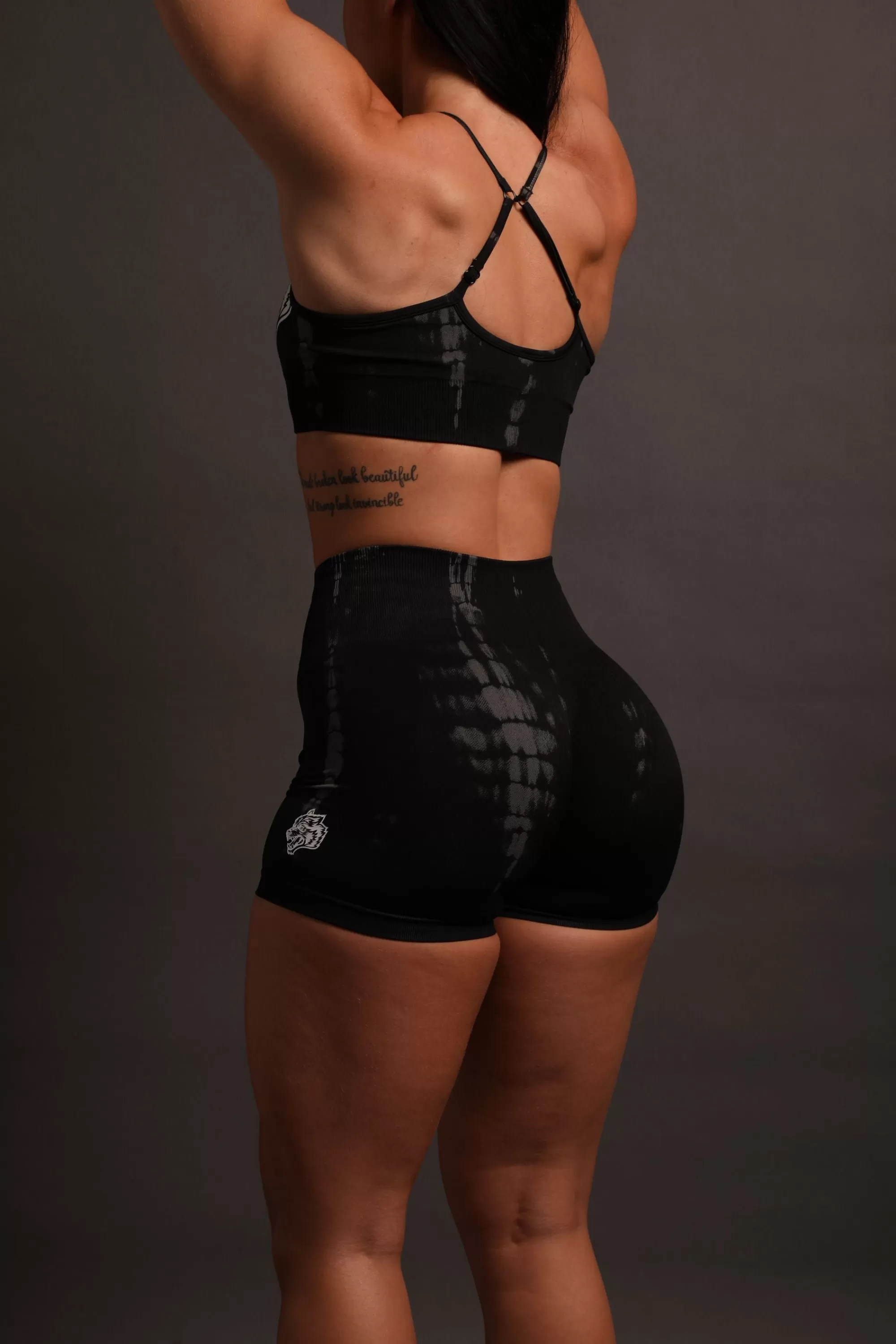 Clearance Wolves Forever Seamless Everson "Training" Shorts In Tonal Black Serpent Women Seamless