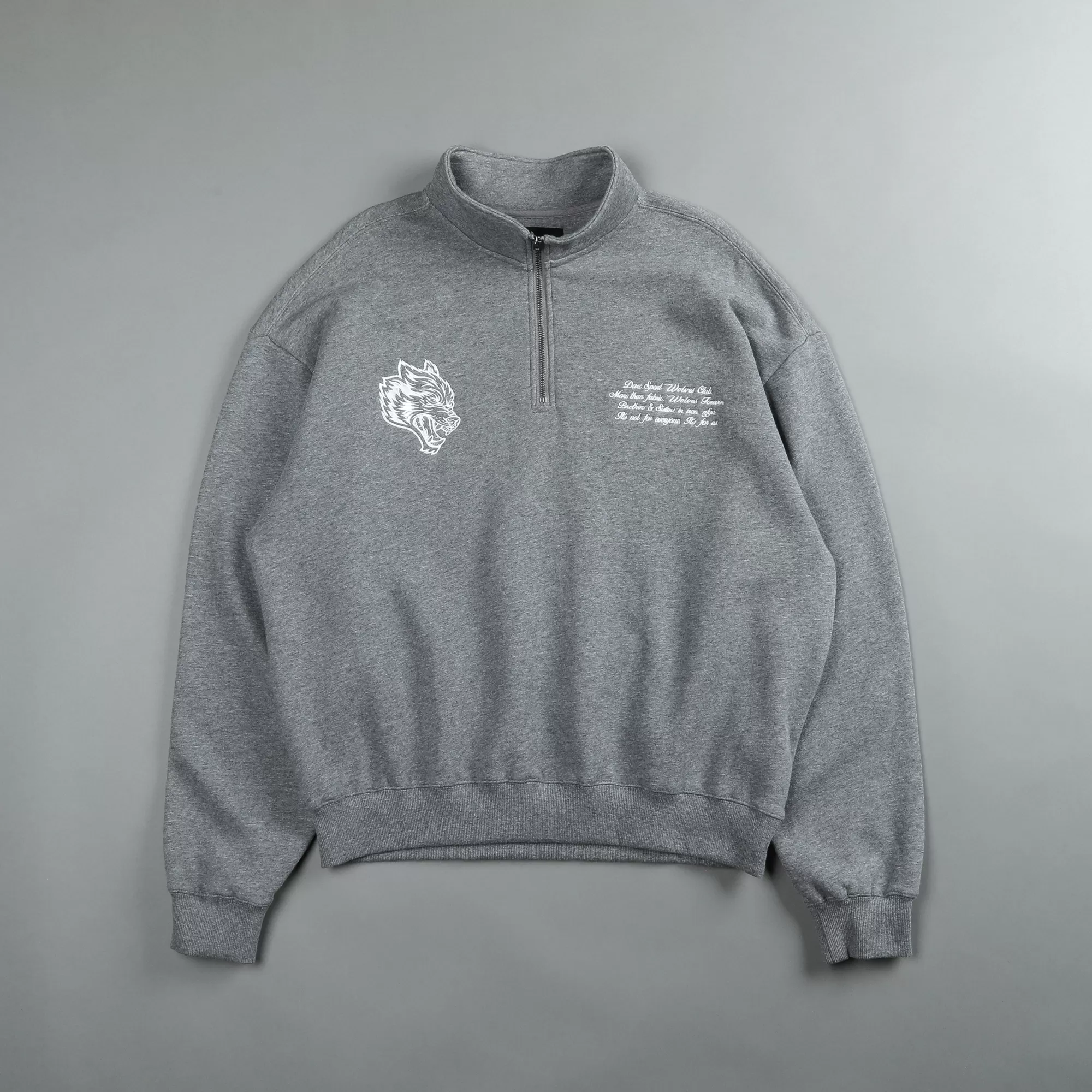 Store Word Is Bond Duke 1/4 Zip Mockneck In Darc Athletic Men Crewnecks