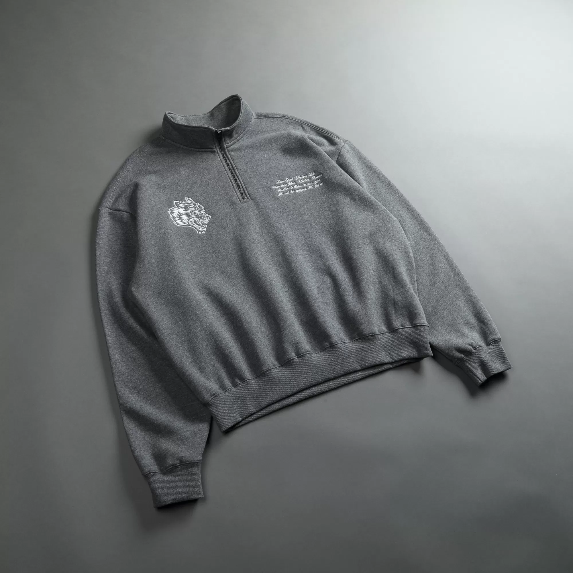 Store Word Is Bond Duke 1/4 Zip Mockneck In Darc Athletic Men Crewnecks