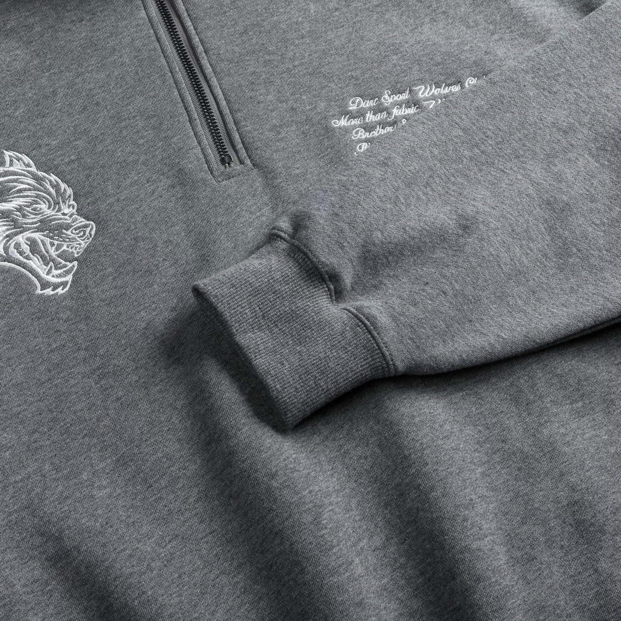 Store Word Is Bond Duke 1/4 Zip Mockneck In Darc Athletic Men Crewnecks