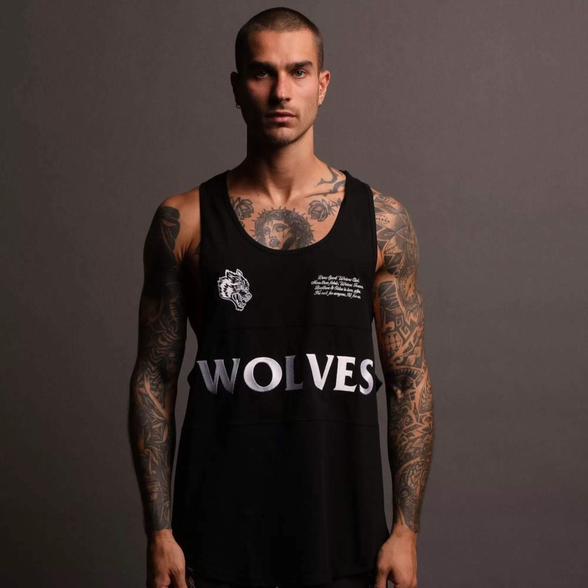 Hot Written Hardcore Block Mecca Tank In Black Men Tanks/Muscle Tees